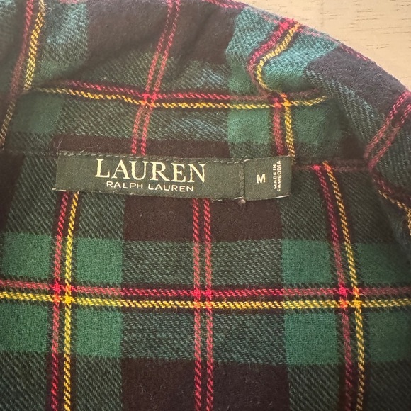 LAUREN | Ralph Lauren Green Black Red flannel Pajamas Set | Medium - Picture 4 of 10